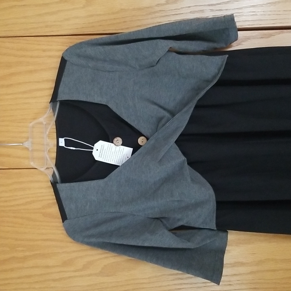 Black block midi dress